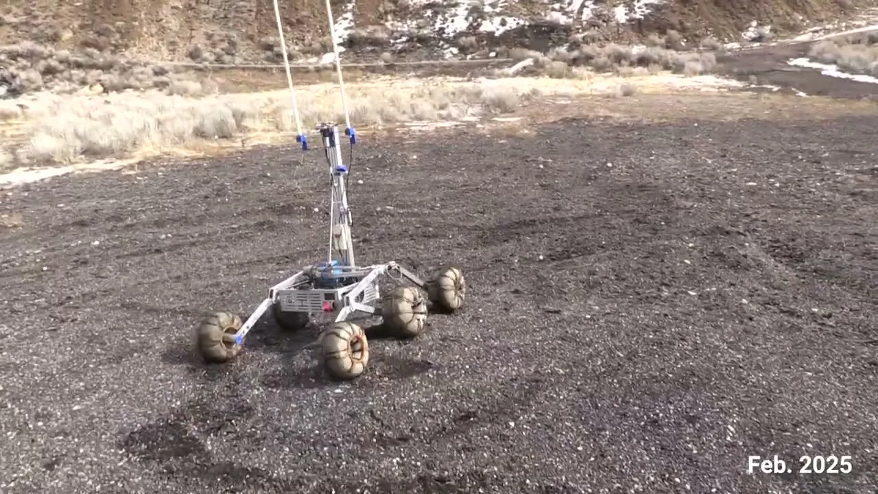 The 2025 rover on a gravel test site