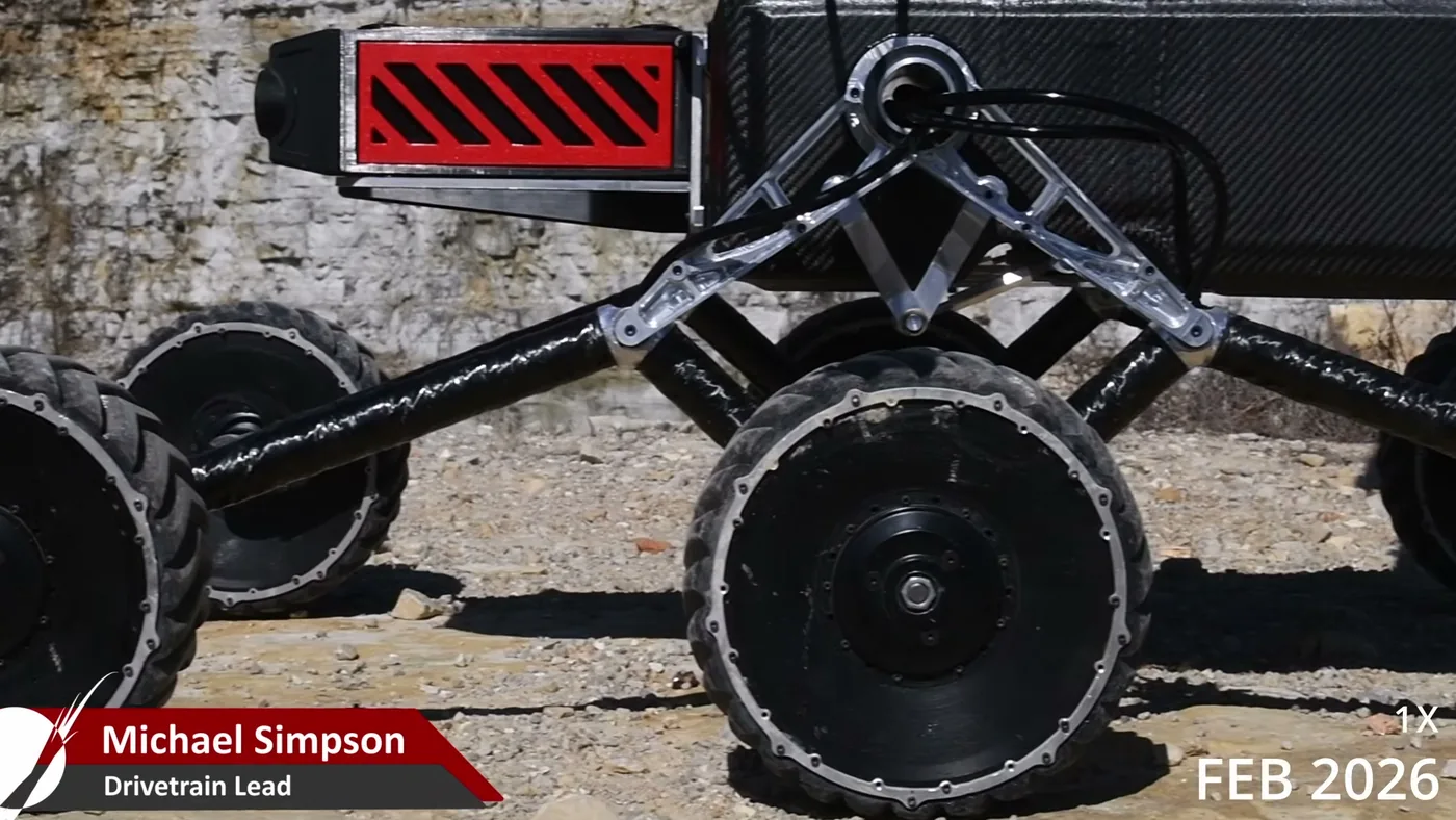 Athena rear suspension and wheel detail
